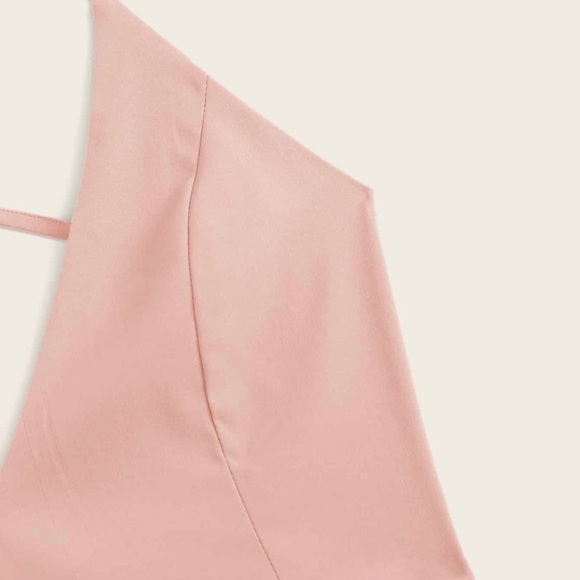 Sexy Pink Lace Up Crop Top - Picture 5 of 6